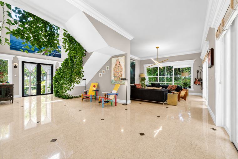 Formal living room and entry